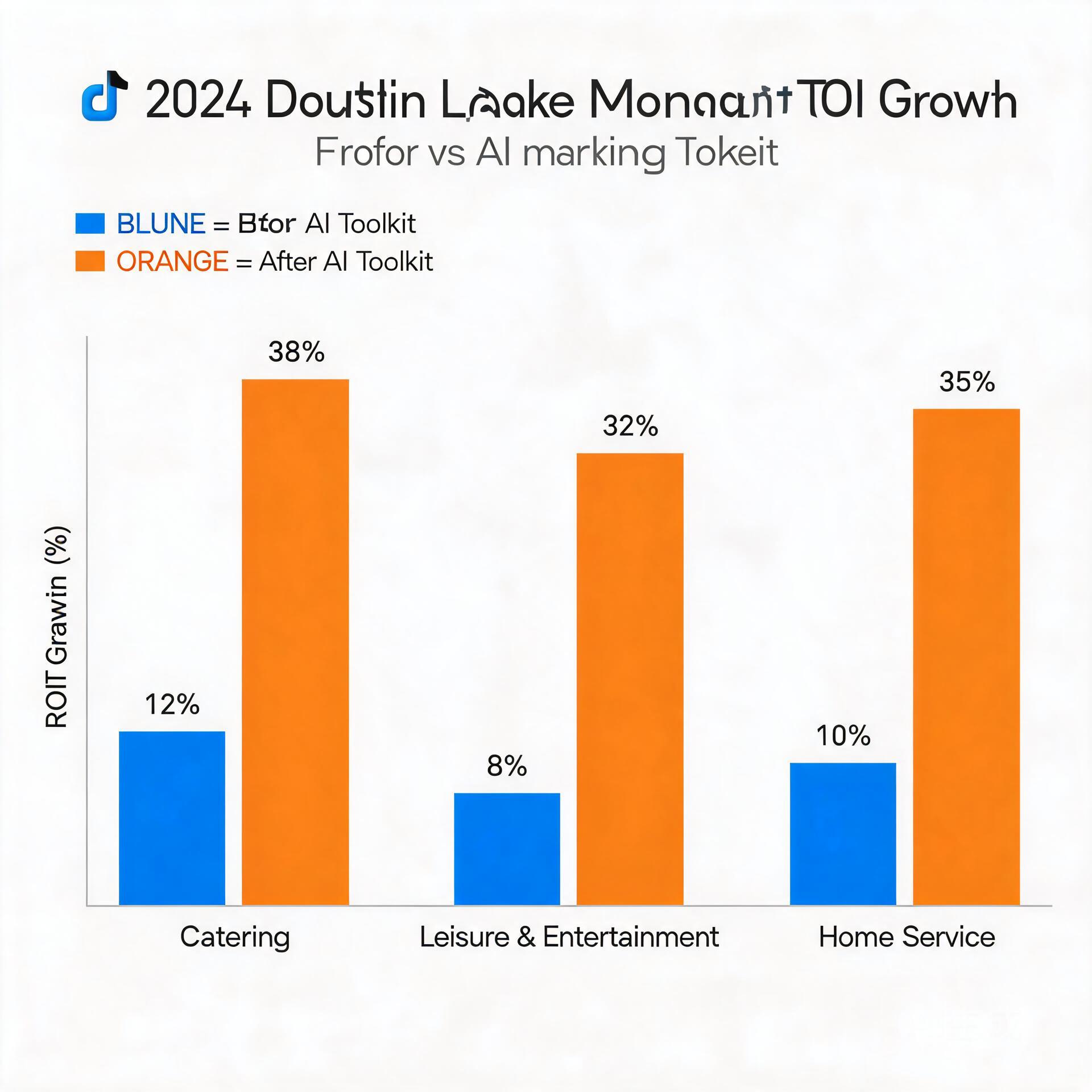 Bar chart comparing the ROI growth of Douyin Laike
