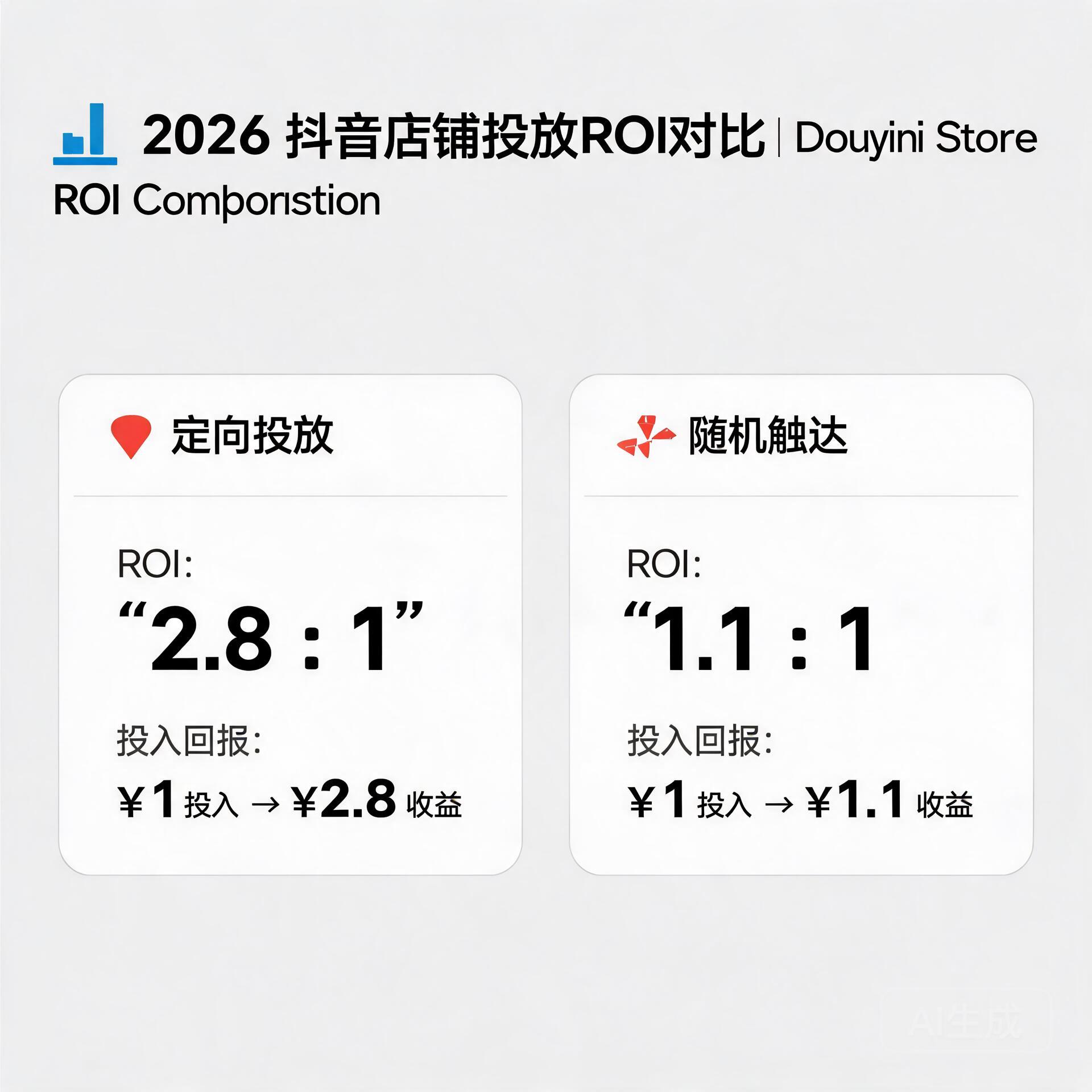 Comparison chart of Douyin store targeted delivery