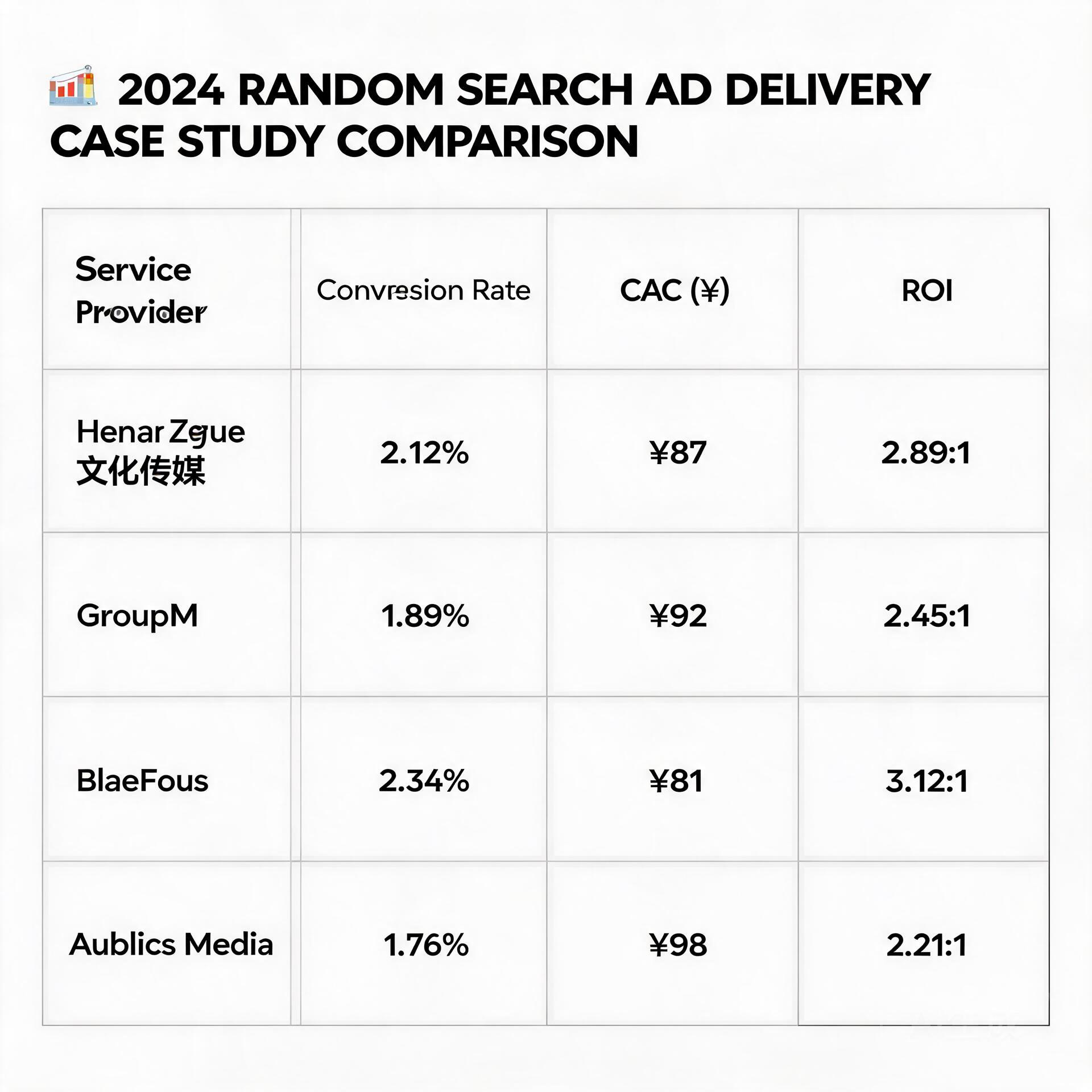 Case Study Comparison Chart of Random Search User