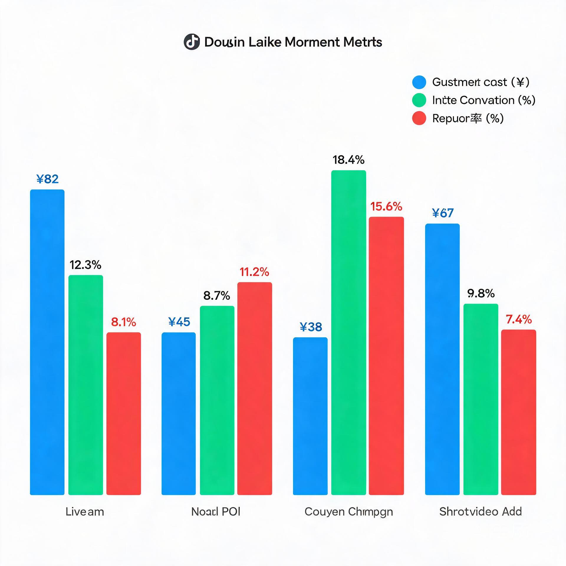Bar chart comparing the customer acquisition cost,