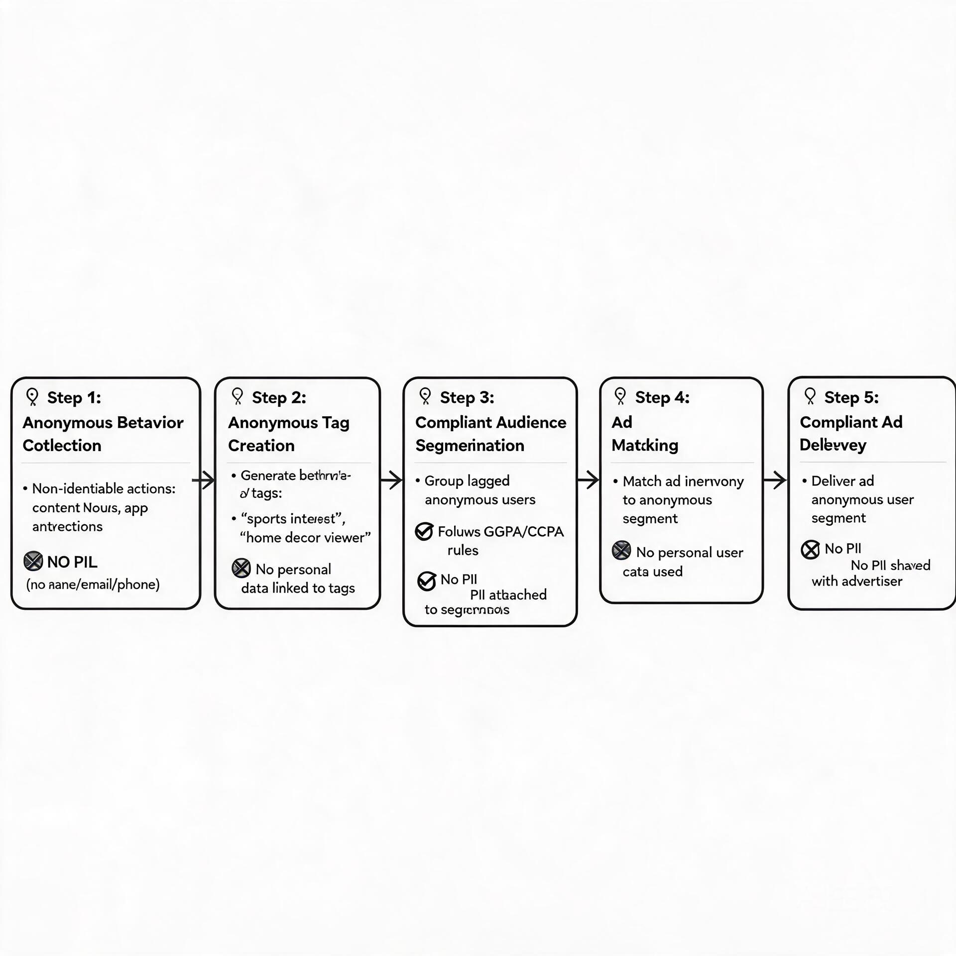 Flow chart illustrating the compliant targeted adv