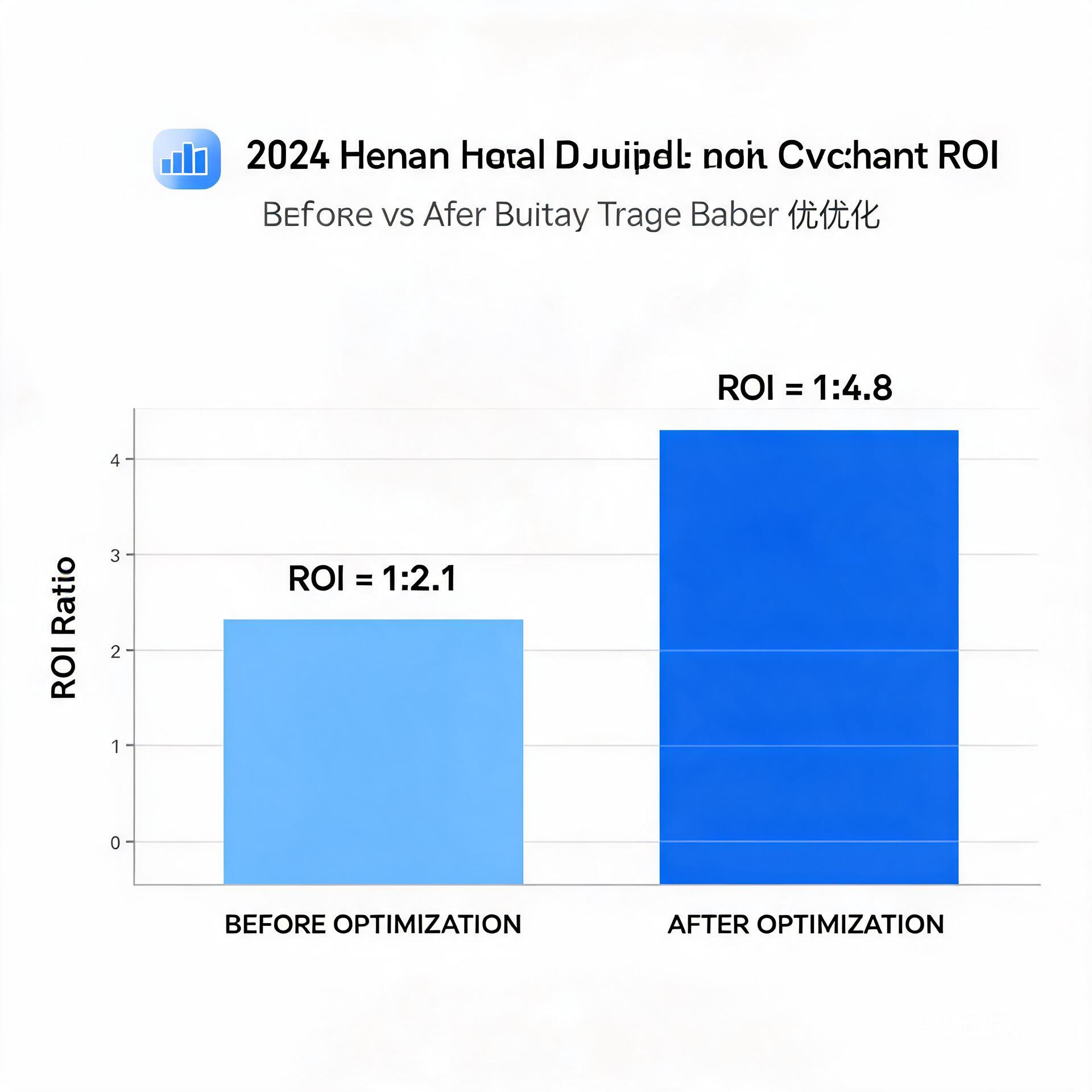 Bar chart comparing Douyin Laike merchant ROI befo