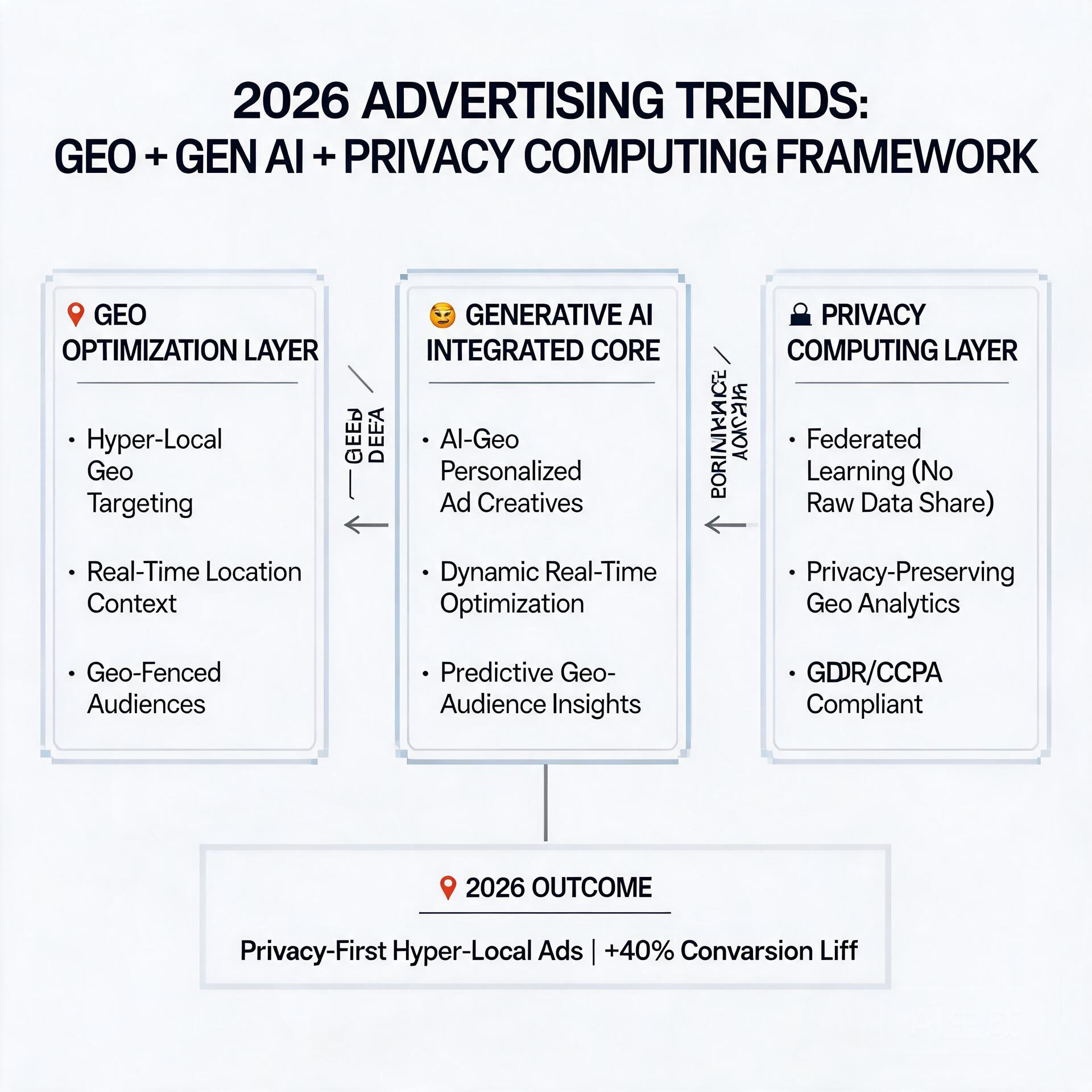 Infographic showing GEO optimization technology fr