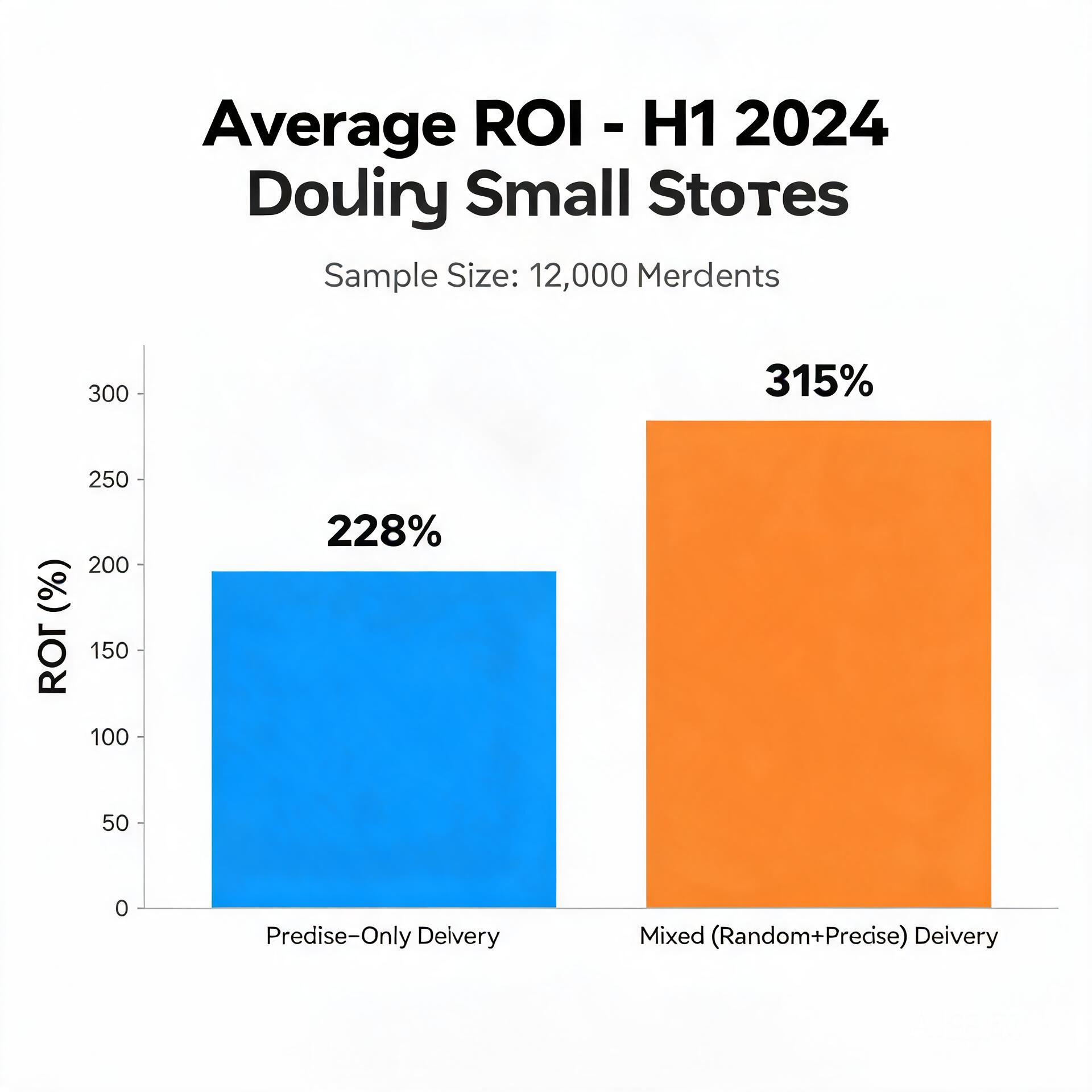 Bar chart comparing average ROI of Douyin small st