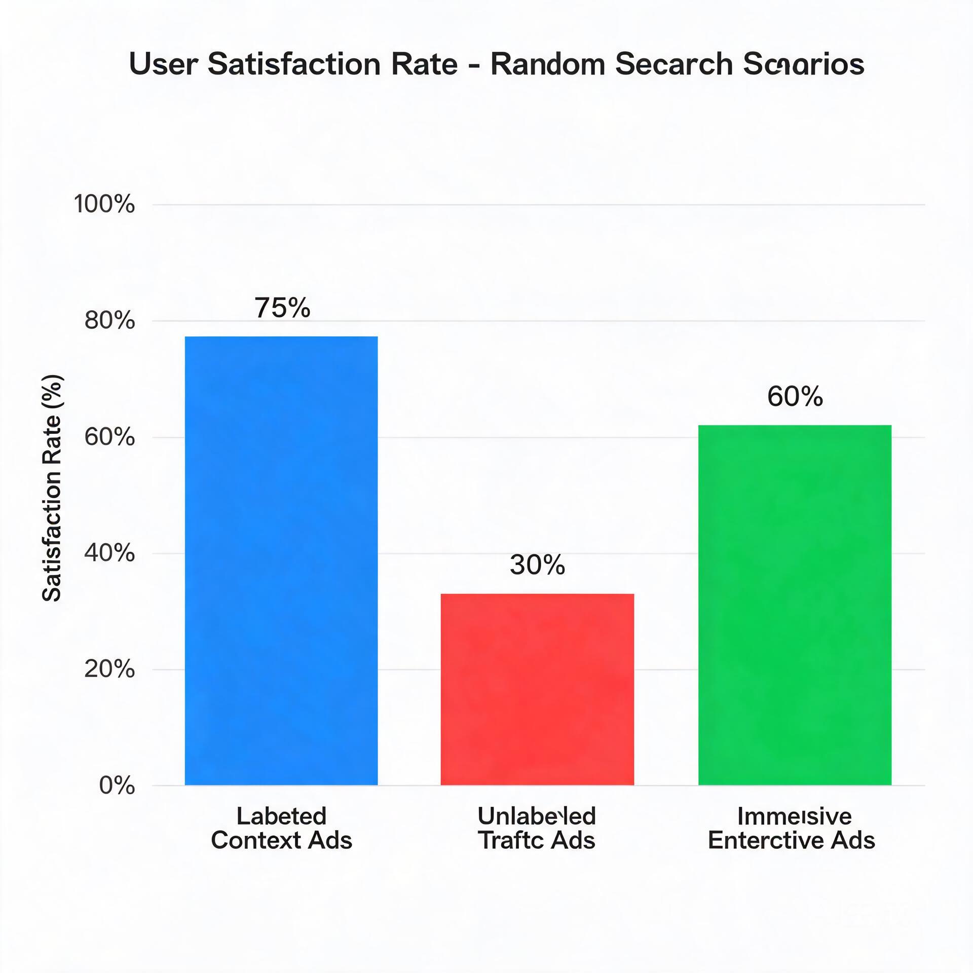 Bar chart comparing user satisfaction rate of diff