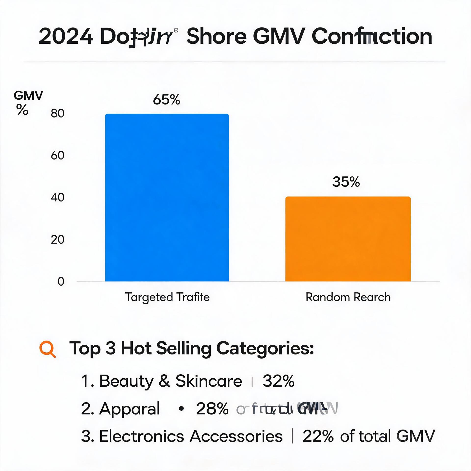 Bar chart comparing Douyin store GMV contribution