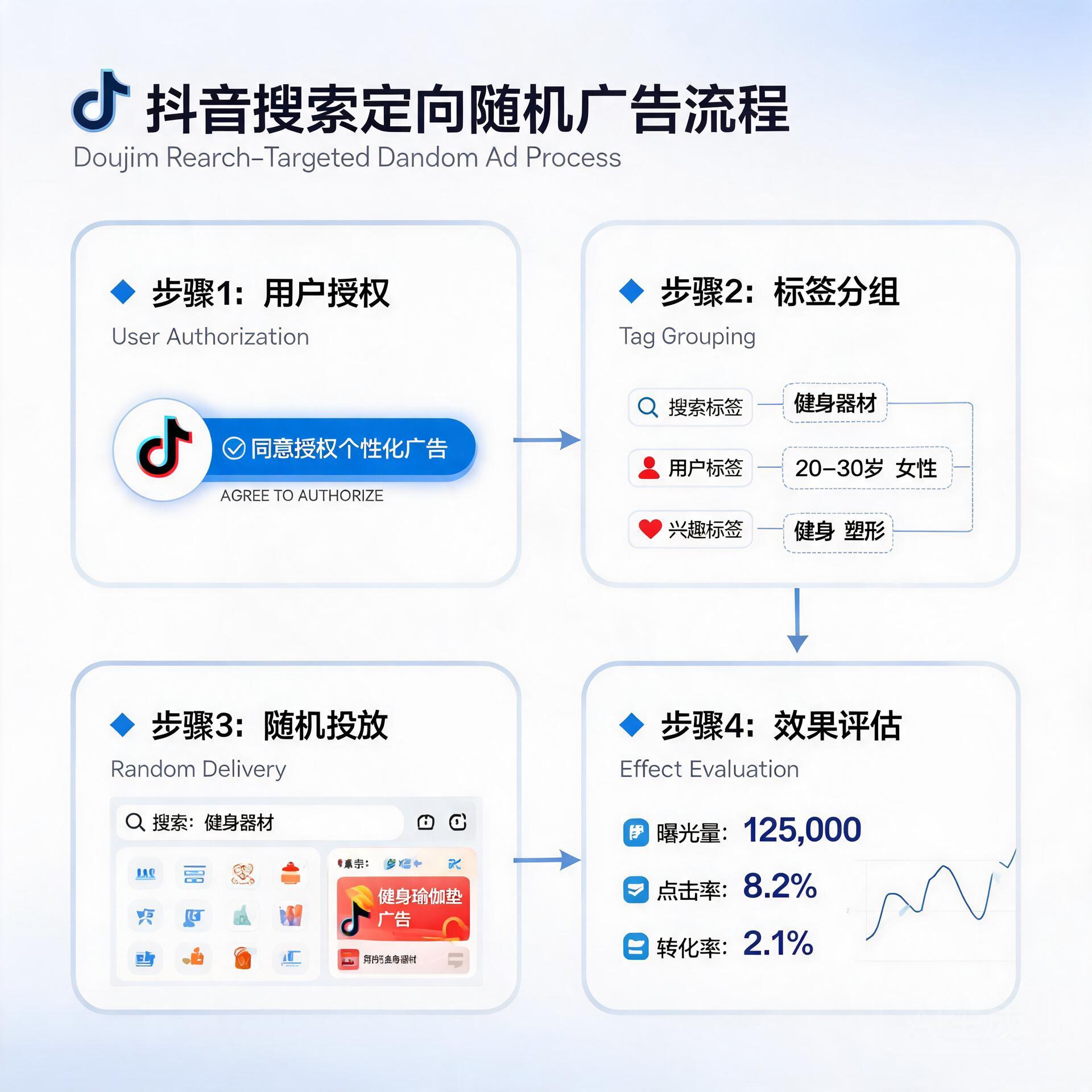 Infographic showing the operation process of Douyi