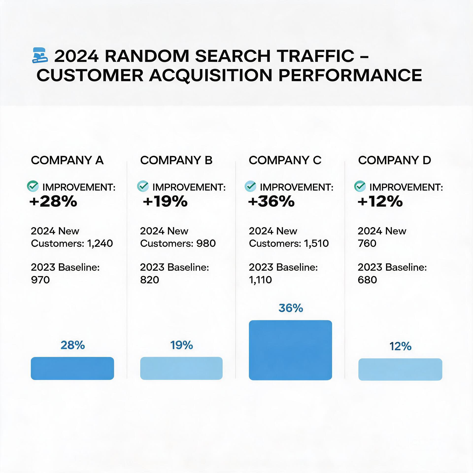 Case study infographic showing four advertising co