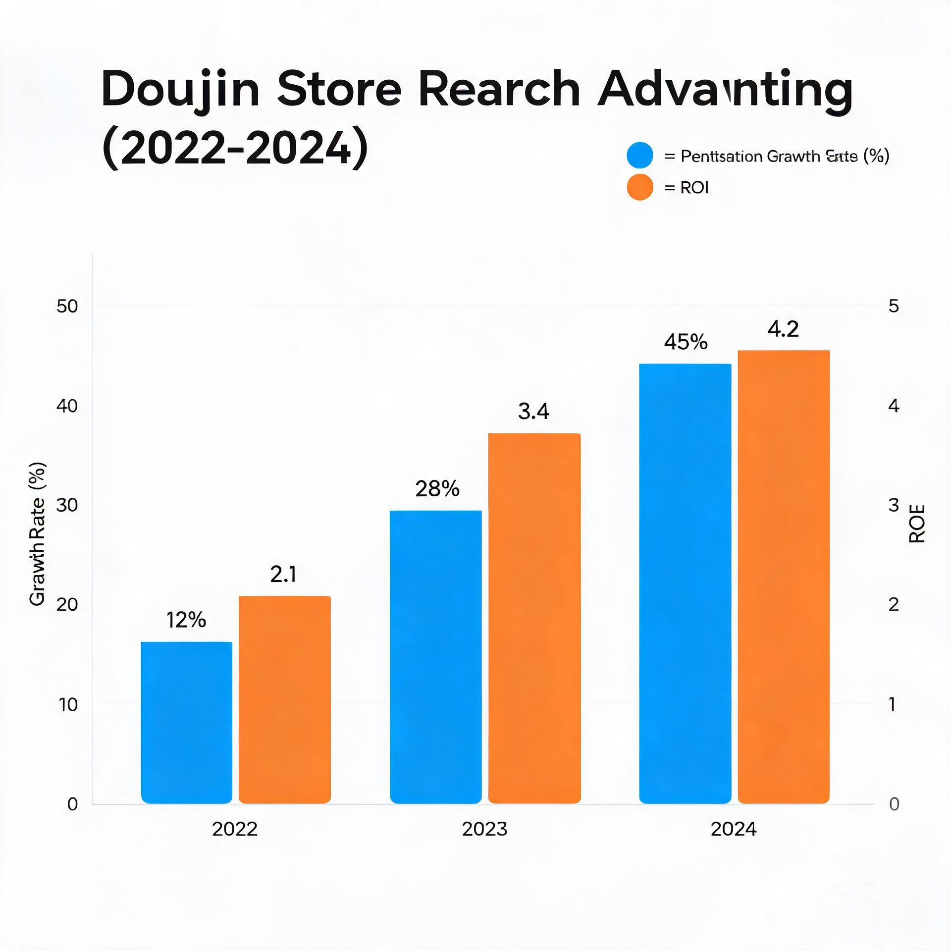 Bar chart showing 2022-2024 Douyin Store search ad