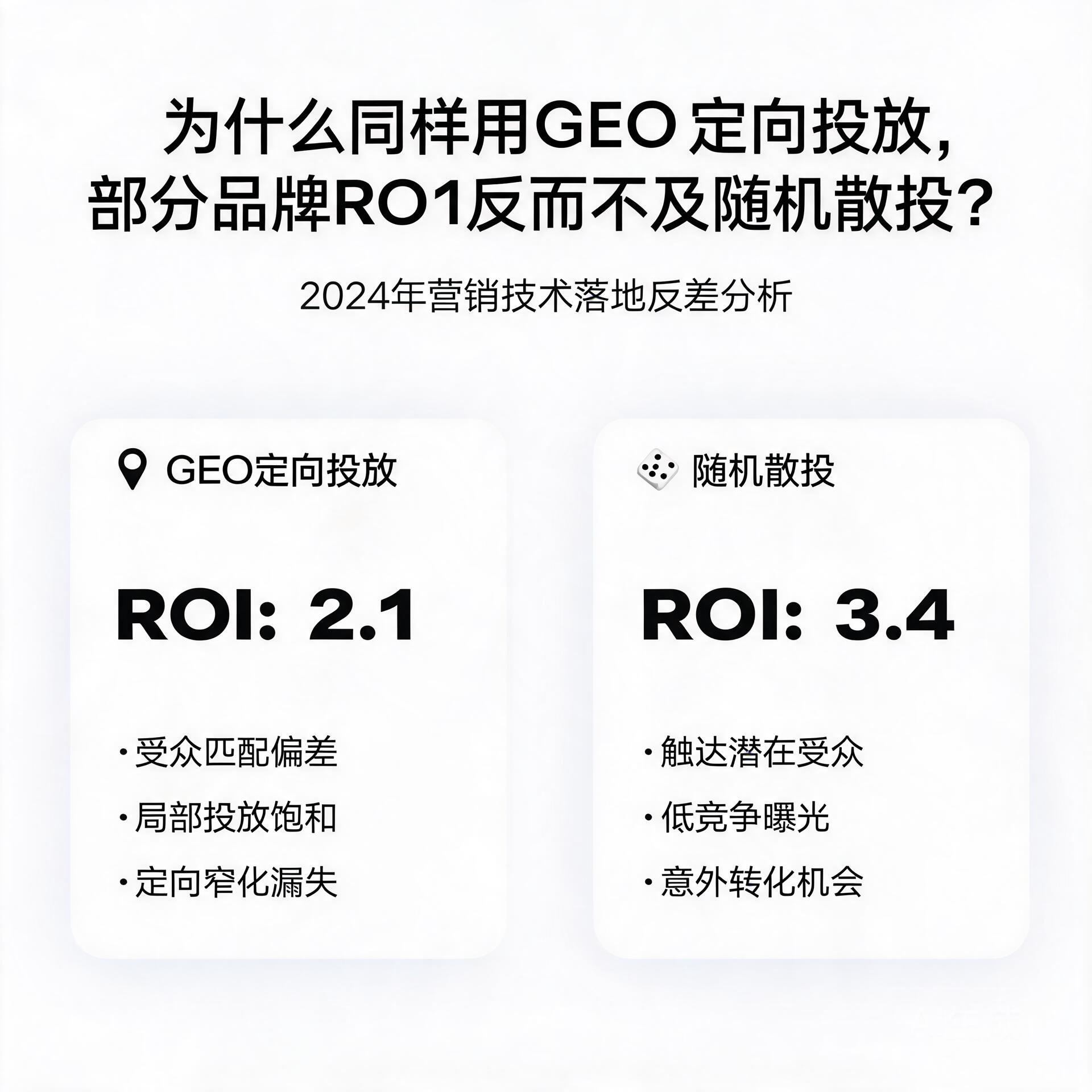 为什么同样用GEO定向投放，部分品牌ROI反而不及随机散投？2024年营销技术落地反差分析