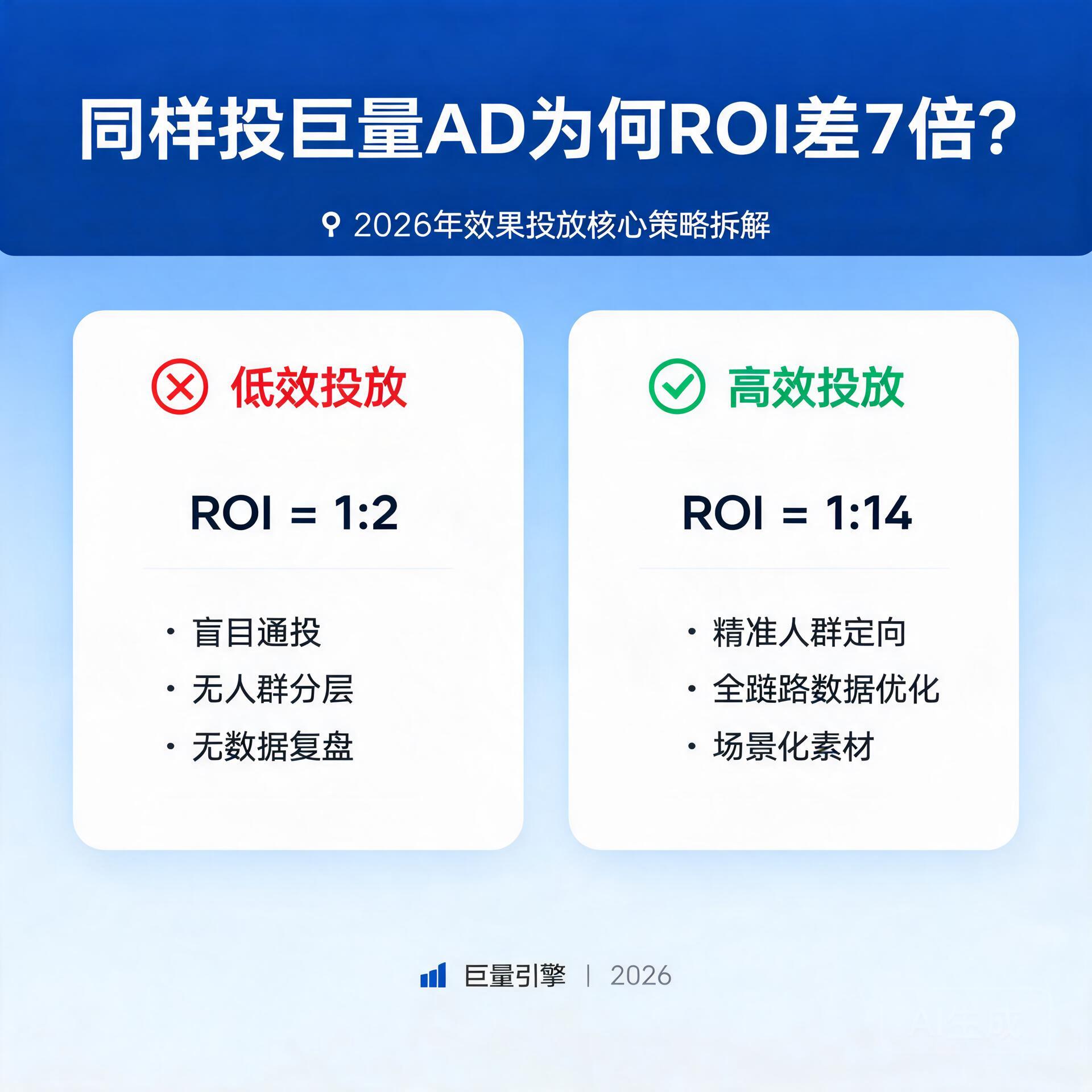 同样投巨量ad为何ROI差7倍?2026年效果投放核心策略拆解