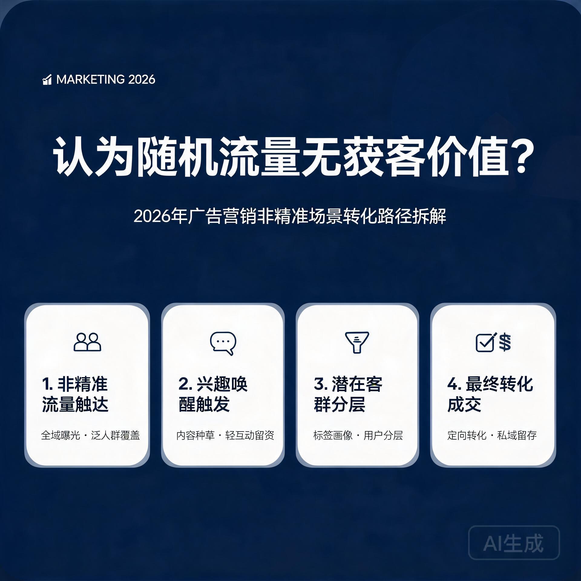 认为随机流量无获客价值？2026年广告营销非精准场景转化路径拆解