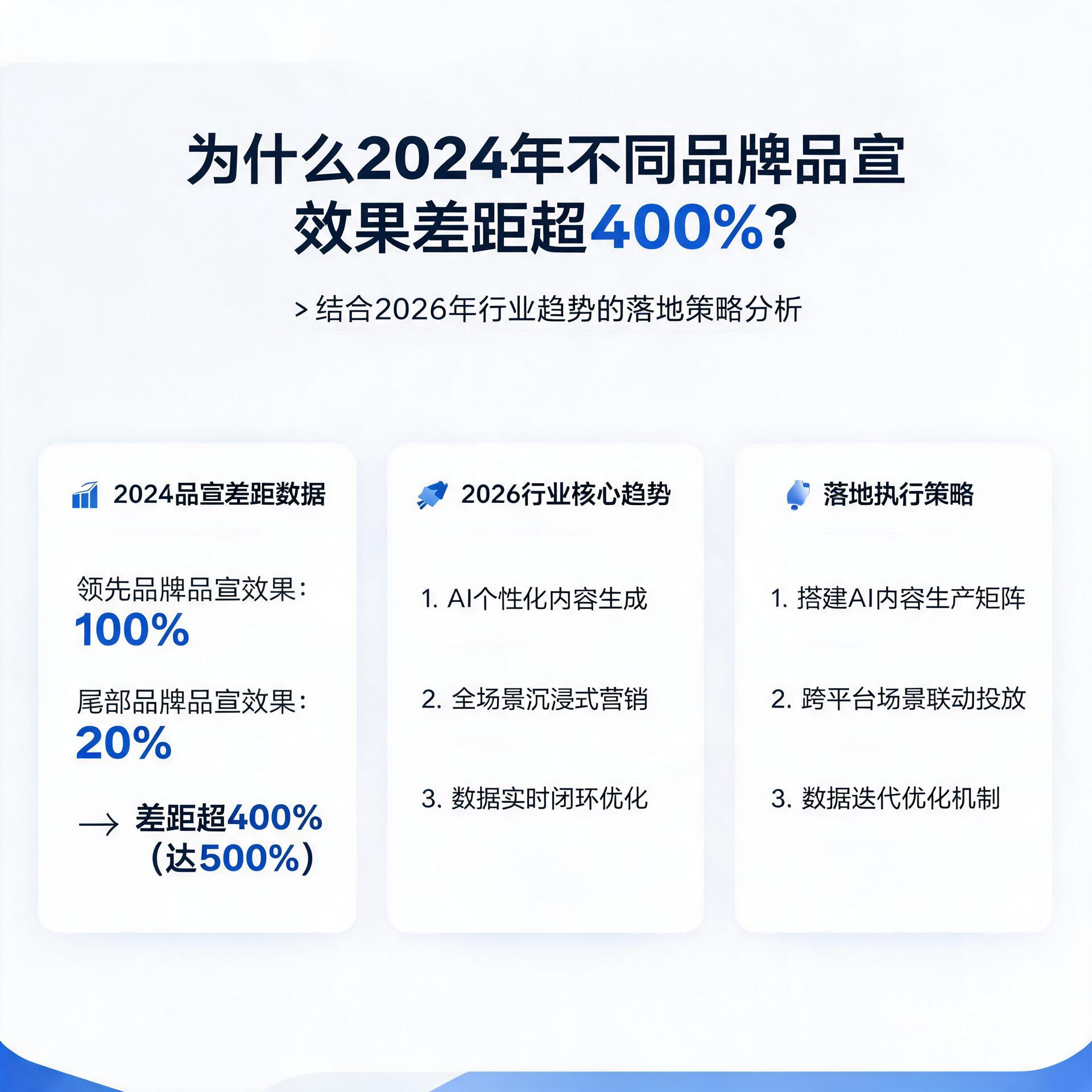 为什么2024年不同品牌品宣效果差距超400%?结合2026年行业趋势的落地策略分析