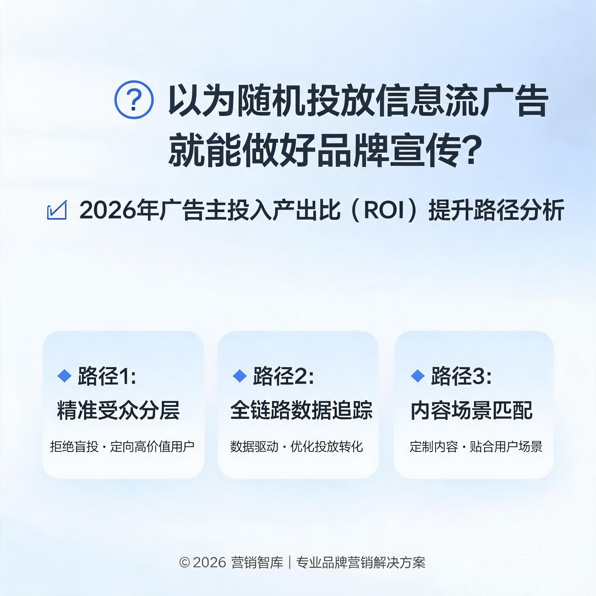 以为随机投放信息流广告就能做好品牌宣传？2026年广告主投入产出比提升路径分析