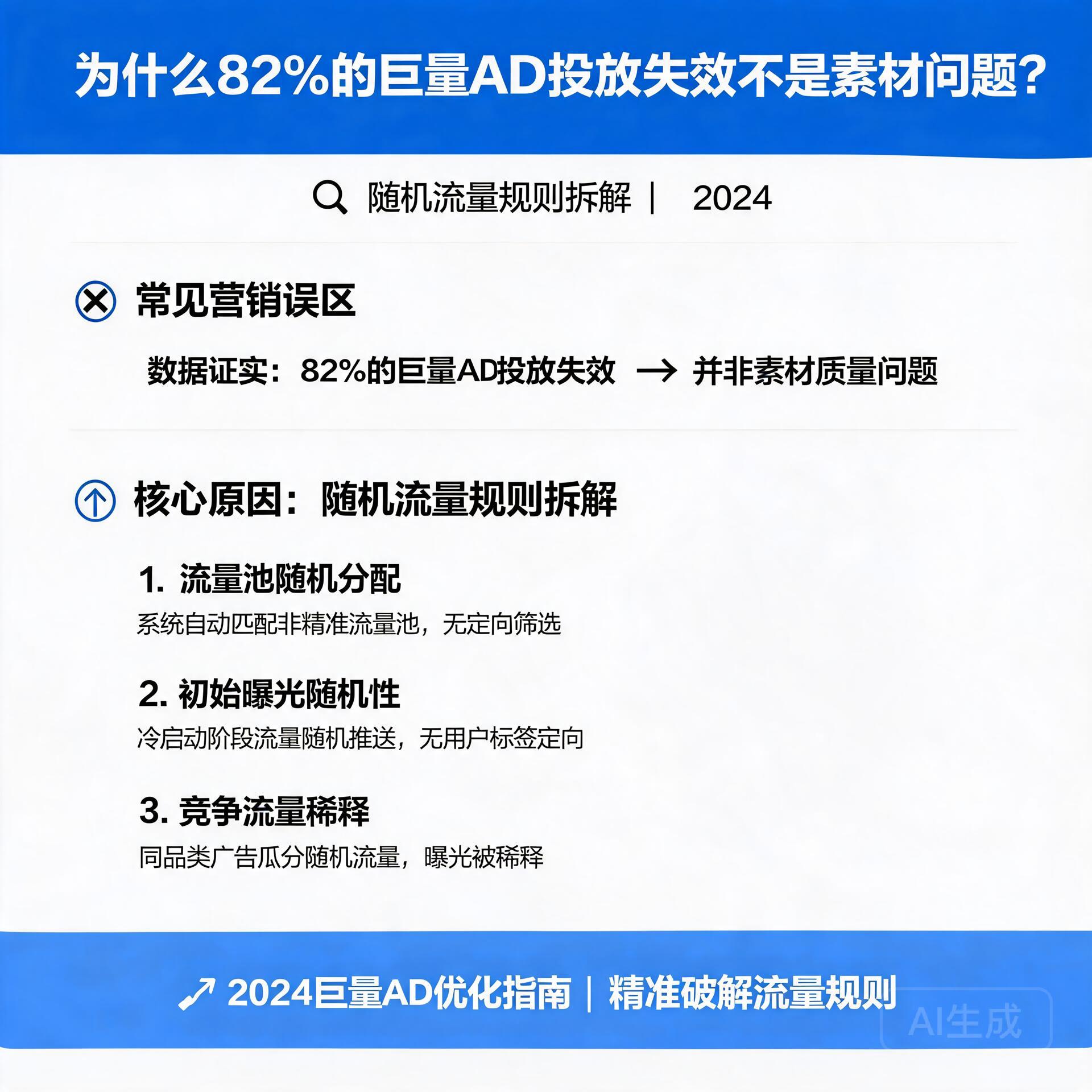 为什么82%的巨量AD投放失效不是素材问题？随机流量规则拆解2024