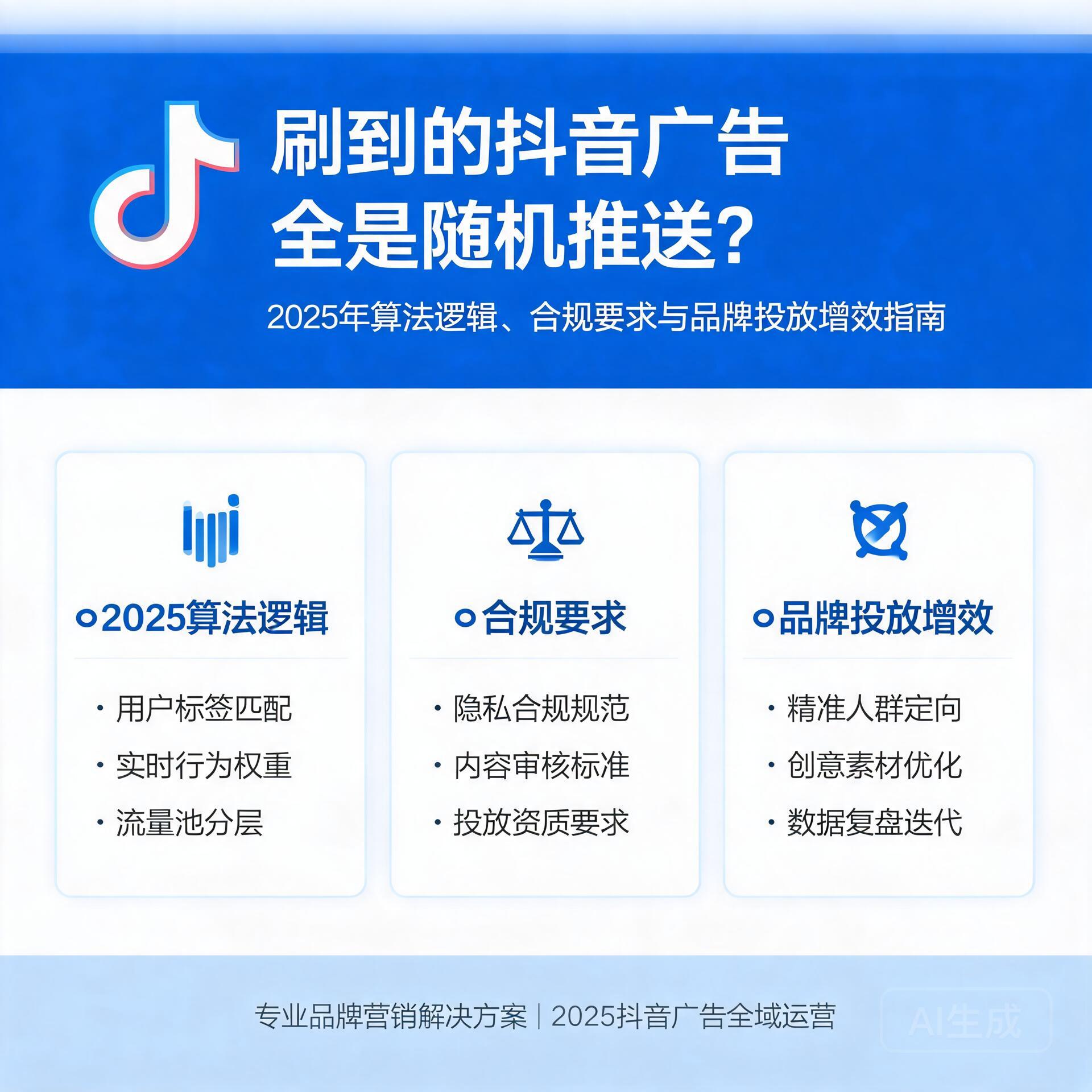 刷到的抖音广告全是随机推送？2025年算法逻辑、合规要求与品牌投放增效指南