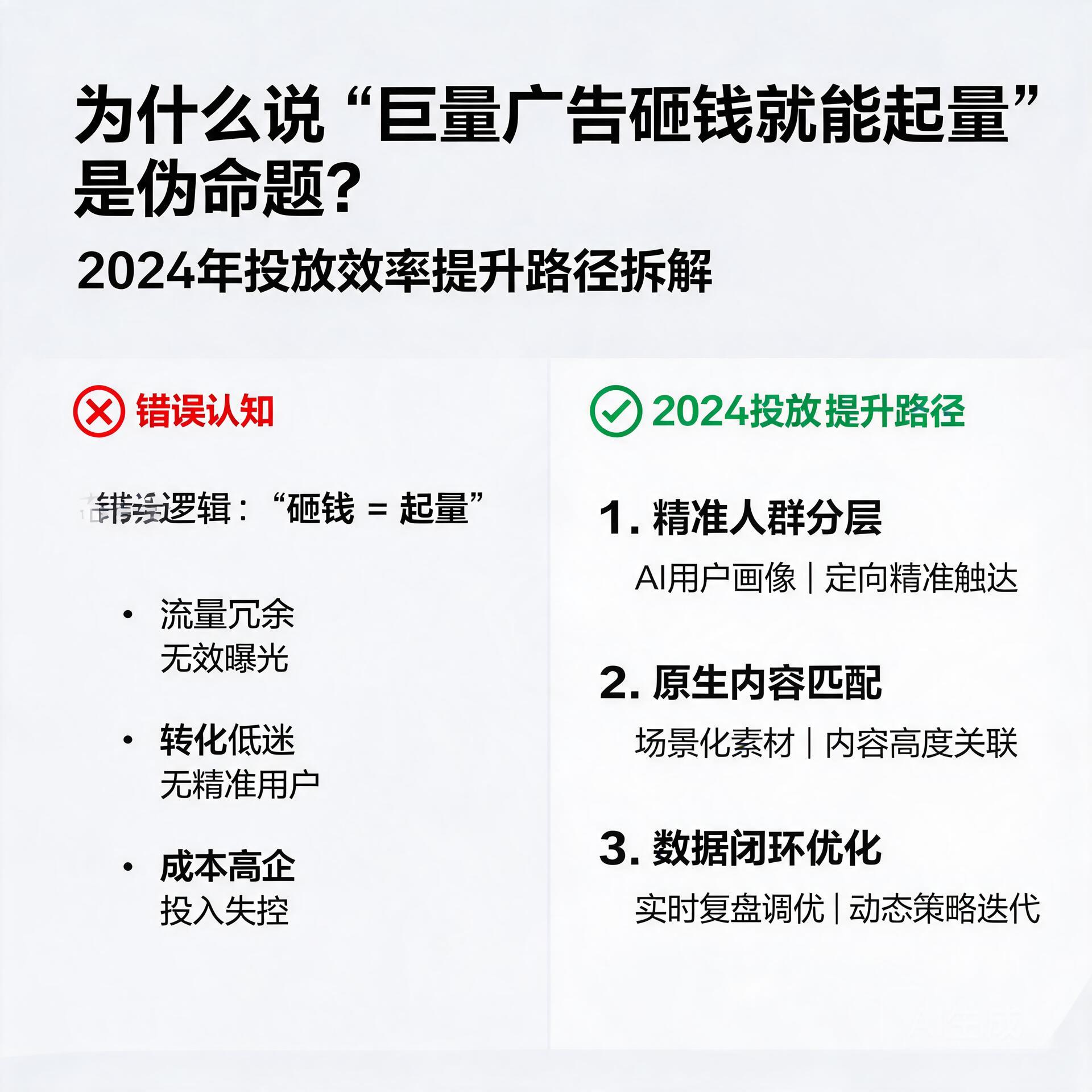 为什么说“巨量广告砸钱就能起量”是伪命题？2024年投放效率提升路径拆解